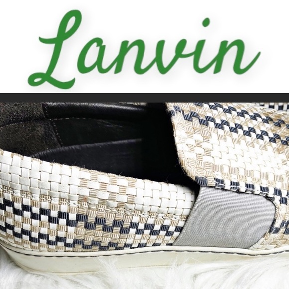 LANVIN Basket Weave Leather Slip On Loafer Sneaker, Size‎ 9 main image 4